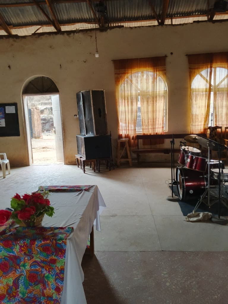 Church Interior with Instruments